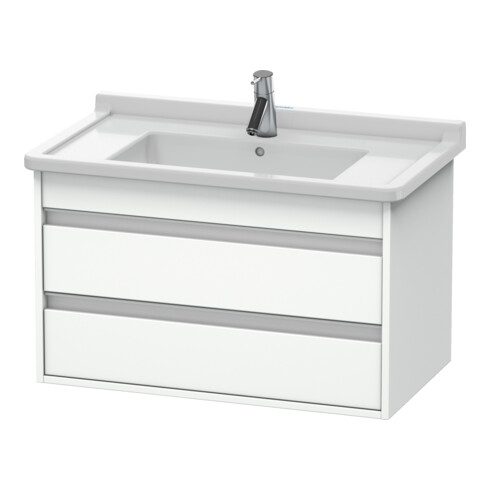 Duravit Meuble sous-lavabo Ketho 80x45,5 cm, blanc mat, 2 tiroirs, suspendu