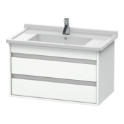 Duravit Meuble sous-lavabo Ketho 80x45,5 cm, blanc mat, 2 tiroirs, suspendu
