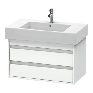 Duravit Meuble sous-lavabo Ketho 80x45,5 cm, blanc mat, 2 tiroirs, suspendu