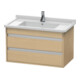 Duravit Meuble sous lavabo Ketho 80x45,5 cm, blanc œuf, 2 tiroirs, suspendu-1