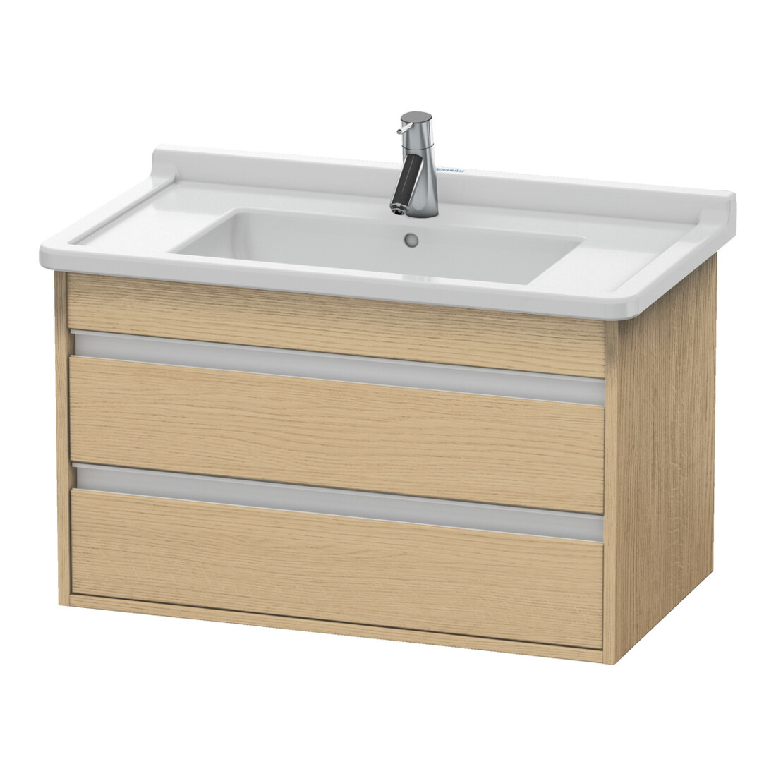 Duravit Meuble sous lavabo Ketho 80x45,5 cm, blanc œuf, 2 tiroirs, suspendu