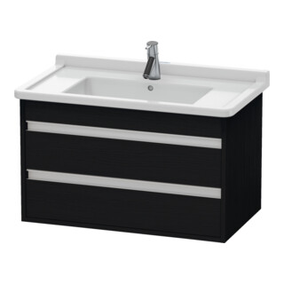 Duravit Meuble sous lavabo Ketho 80x45,5 cm, blanc œuf, 2 tiroirs, suspendu