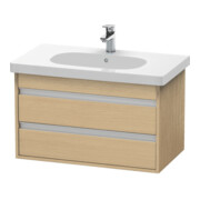 Duravit Meuble sous-lavabo Ketho 80x45,5 cm, chêne naturel, 2 tiroirs, suspendu