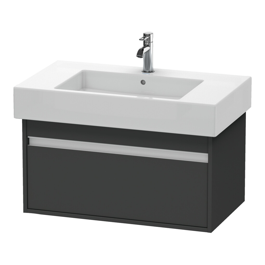 Duravit Meuble sous-lavabo Ketho 80x45,5 cm, graph ma, 1 tiroir, suspendu