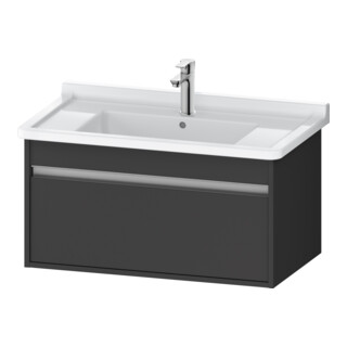 Duravit Meuble sous-lavabo Ketho 80x45,5 cm, graph ma, 1 tiroir, suspendu mural
