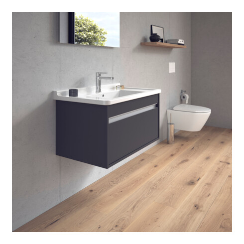 Duravit Meuble sous-lavabo Ketho 80x45,5 cm, graph ma, 1 tiroir, suspendu mural