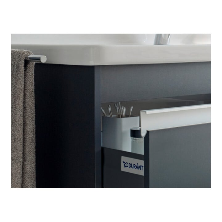 Duravit Meuble sous-lavabo Ketho 80x45,5 cm, graph ma, 1 tiroir, suspendu mural