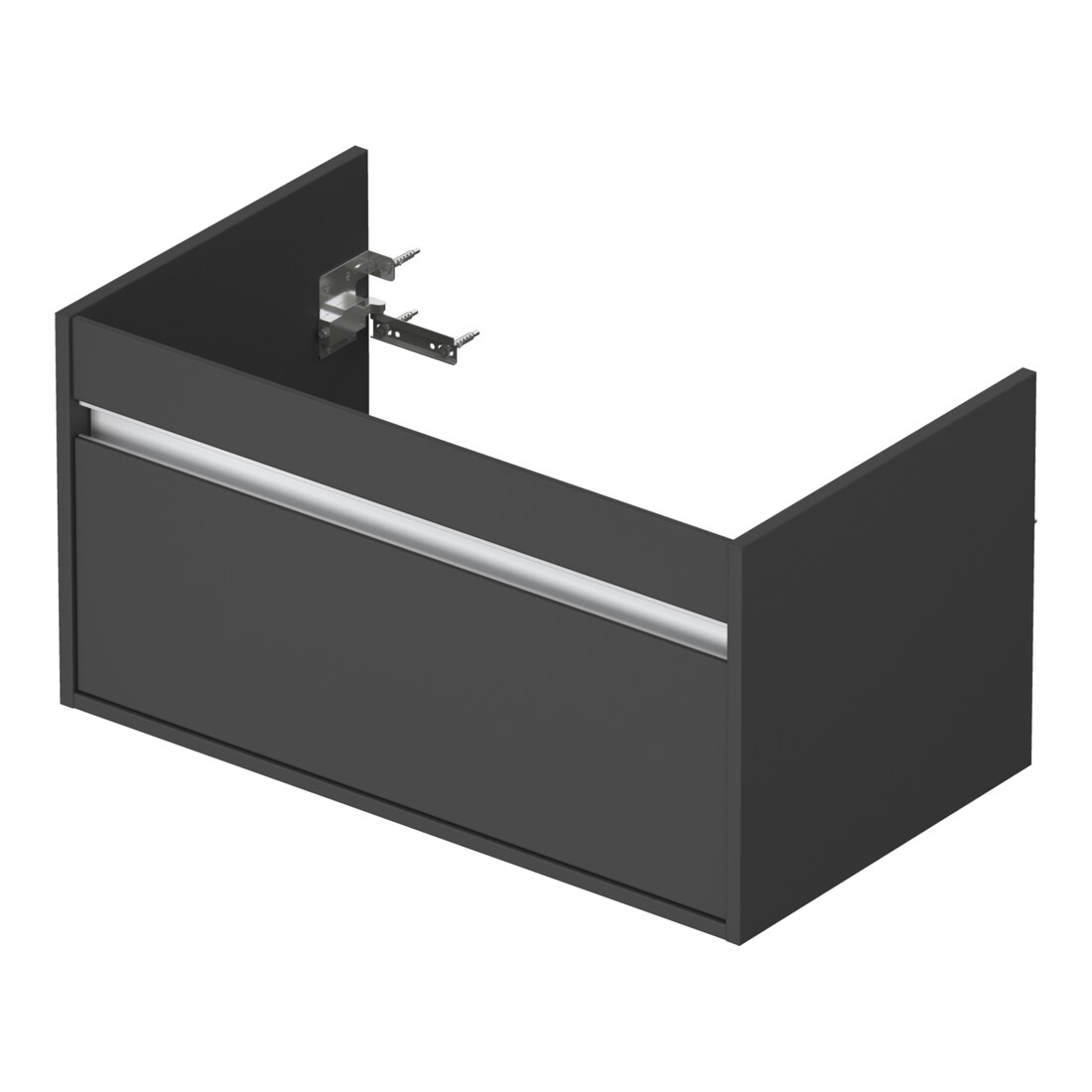 Duravit Meuble sous-lavabo Ketho 80x45,5 cm, graph ma, 1 tiroir, suspendu mural