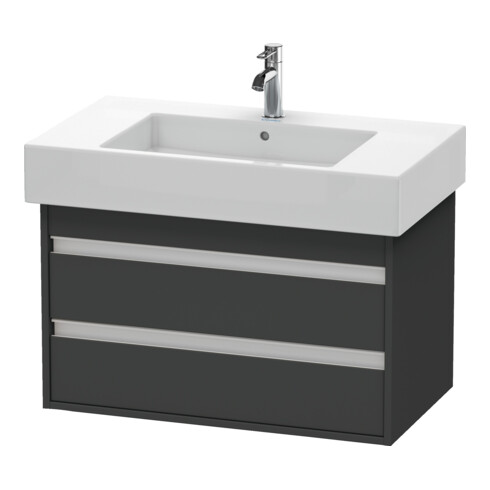 Duravit Meuble sous-lavabo Ketho 80x45,5 cm, graph ma, 2 tiroirs, suspendu