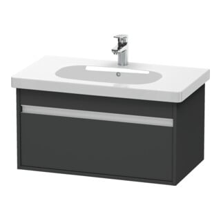 Duravit Meuble sous-lavabo Ketho 80x45,5 cm, graphite mat, 1 tiroir, suspendu