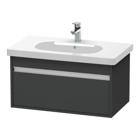 Duravit Meuble sous-lavabo Ketho 80x45,5 cm, graphite mat, 1 tiroir, suspendu