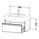 Duravit Meuble sous-lavabo Ketho 80x45,5 cm, lin, 1 tiroir, suspendu