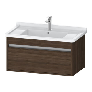 Duravit Meuble sous lavabo Ketho 80x45,5 cm, noyer foncé, 1 tiroir, suspendu
