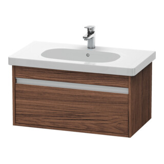 Duravit Meuble sous lavabo Ketho 80x45,5 cm, noyer foncé, 1 tiroir, suspendu