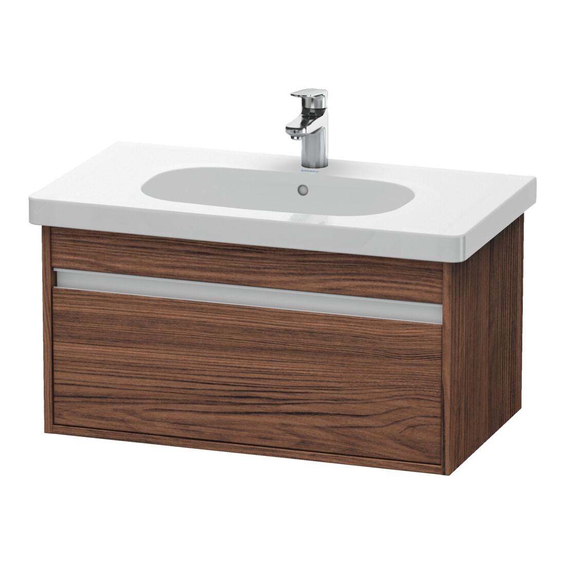 Duravit Meuble sous lavabo Ketho 80x45,5 cm, noyer foncé, 1 tiroir, suspendu