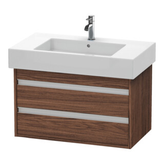 Duravit Meuble sous lavabo Ketho 80x45,5 cm, noyer foncé, 2 tiroirs, suspendu