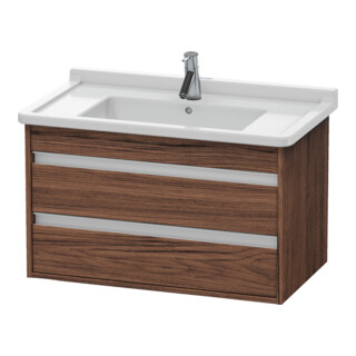 Duravit Meuble sous lavabo Ketho 80x45,5 cm, noyer foncé, 2 tiroirs, suspendu