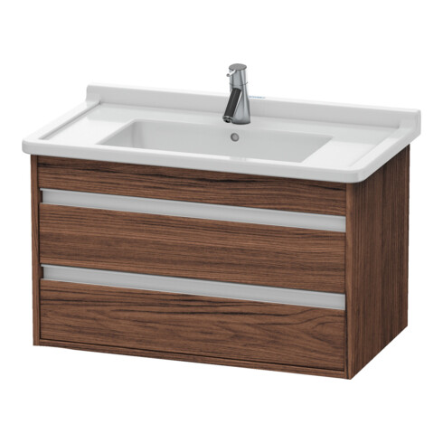 Duravit Meuble sous lavabo Ketho 80x45,5 cm, noyer foncé, 2 tiroirs, suspendu