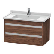 Duravit Meuble sous lavabo Ketho 80x45,5 cm, noyer foncé, 2 tiroirs, suspendu