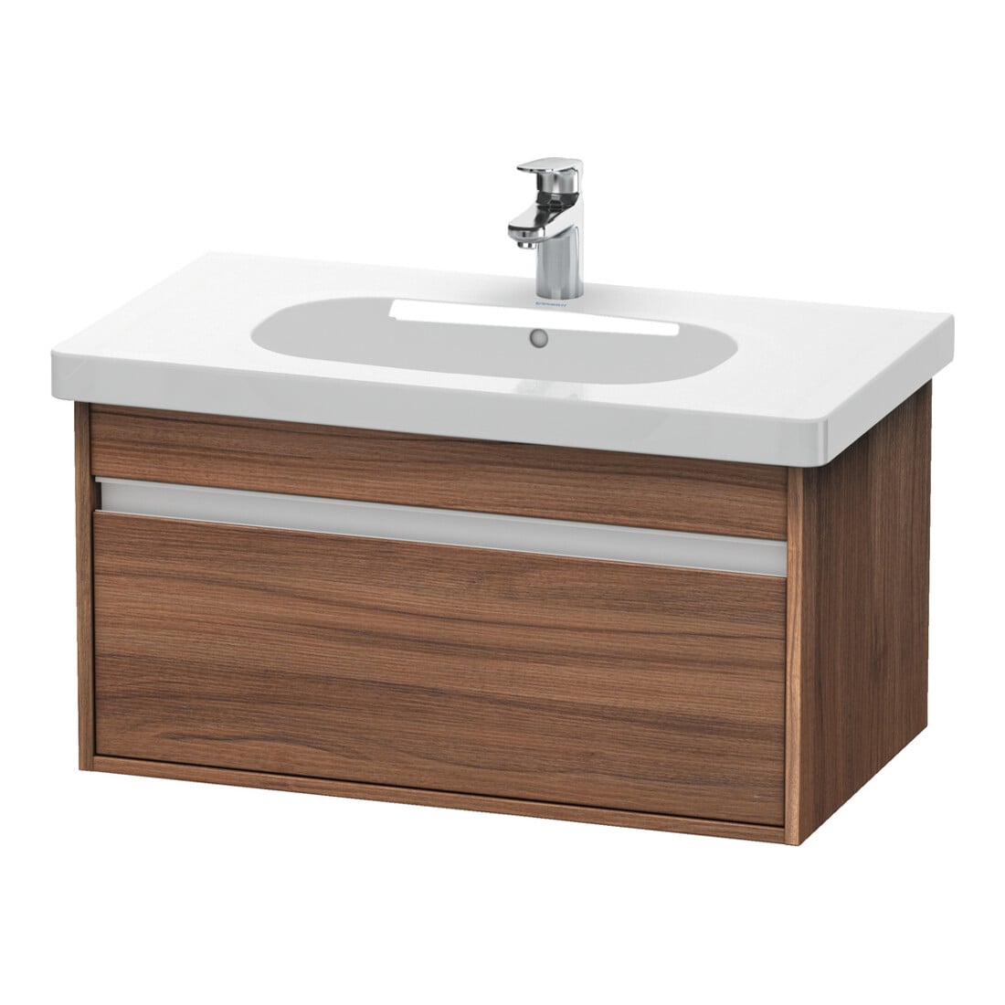 Duravit Meuble sous-lavabo Ketho 80x45,5 cm, noyer naturel, 1 tiroir, suspendu