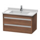 Duravit Meuble sous-lavabo Ketho 80x45,5 cm, noyer naturel, 2 tiroirs, suspendu-1