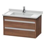 Duravit Meuble sous-lavabo Ketho 80x45,5 cm, noyer naturel, 2 tiroirs, suspendu