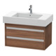 Duravit Meuble sous lavabo Ketho 80x45,5 cm, noyer naturel, 2 tiroirs, suspendu-1