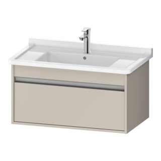 Duravit Meuble sous lavabo Ketho 80x45,5 cm, taupe, 1 tiroir, suspendu