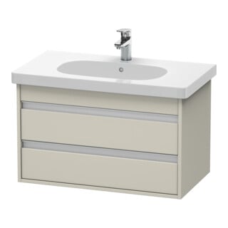 Duravit Meuble sous-lavabo Ketho 80x45,5 cm, Taupe, 2 tiroirs, suspendu