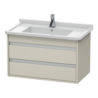 Duravit Meuble sous lavabo Ketho 80x45,5 cm, Taupe, 2 tiroirs, suspendu