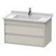 Duravit Meuble sous lavabo Ketho 80x45,5 cm, Taupe, 2 tiroirs, suspendu-1