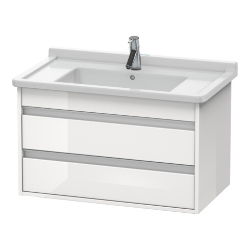 Duravit Meuble sous lavabo Ketho 80x45,5 cm, Taupe, 2 tiroirs, suspendu