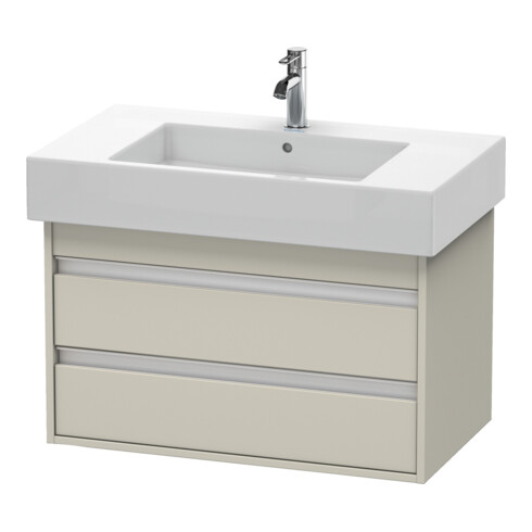 Duravit Meuble sous lavabo Ketho 80x45,5 cm, taupe, 2 tiroirs, suspendu