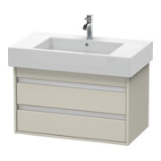 Duravit Meuble sous lavabo Ketho 80x45,5 cm, taupe, 2 tiroirs, suspendu