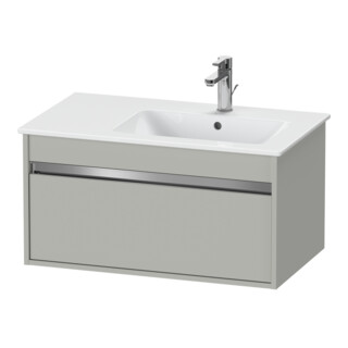 Duravit Meuble sous lavabo Ketho 80x47,5 cm, béton gris, 1 tiroir, suspendu