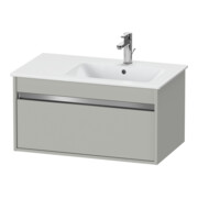 Duravit Meuble sous lavabo Ketho 80x47,5 cm, béton gris, 1 tiroir, suspendu