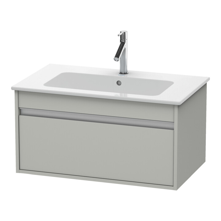 Duravit Meuble sous lavabo Ketho 80x47,5 cm, béton gris, 1 tiroir, suspendu