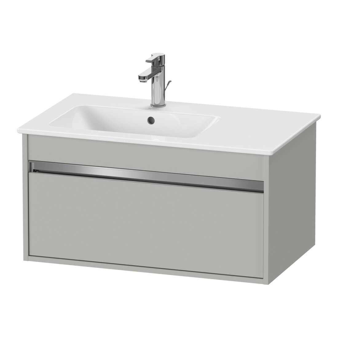 Duravit Meuble sous lavabo Ketho 80x47,5 cm, béton gris, 1 tiroir, suspendu