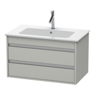 Duravit Meuble sous-lavabo Ketho 80x47,5 cm, béton gris, 2 tiroirs, suspendu