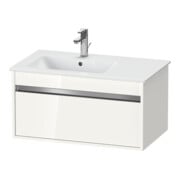Duravit Meuble sous lavabo Ketho 80x47,5 cm, blanc brillant, 1 tiroir, suspendu-2