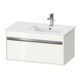 Duravit Meuble sous lavabo Ketho 80x47,5 cm, blanc brillant, 1 tiroir, suspendu