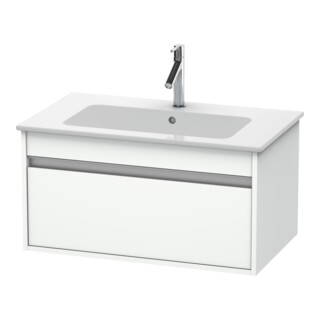 Duravit Meuble sous lavabo Ketho 80x47,5 cm, blanc mat, 1 tiroir, suspendu