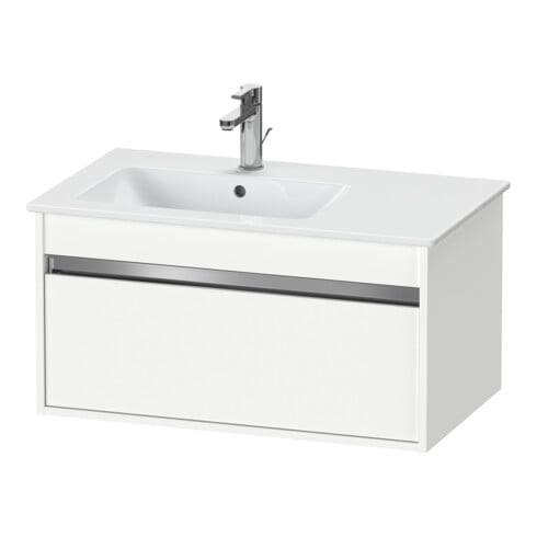 Duravit Meuble sous lavabo Ketho 80x47,5 cm, blanc mat, 1 tiroir, suspendu