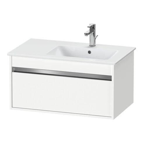 Duravit Meuble sous lavabo Ketho 80x47,5 cm, blanc mat, 1 tiroir, suspendu