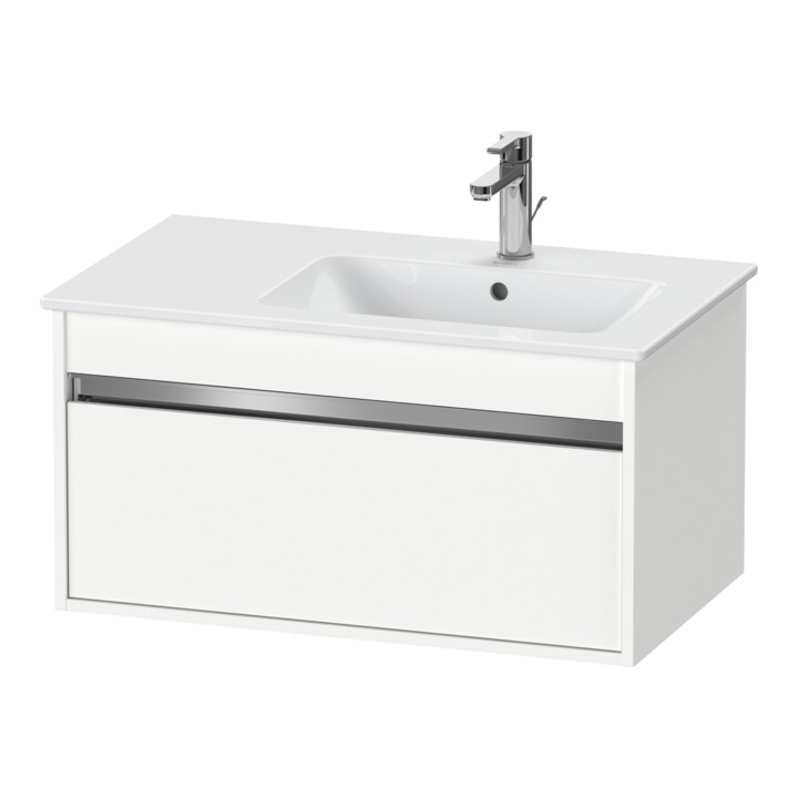 Duravit Meuble sous lavabo Ketho 80x47,5 cm, blanc mat, 1 tiroir, suspendu