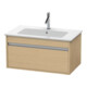 Duravit Meuble sous-lavabo Ketho 80x47,5 cm, chêne œuf, 1 tiroir, suspendu-1