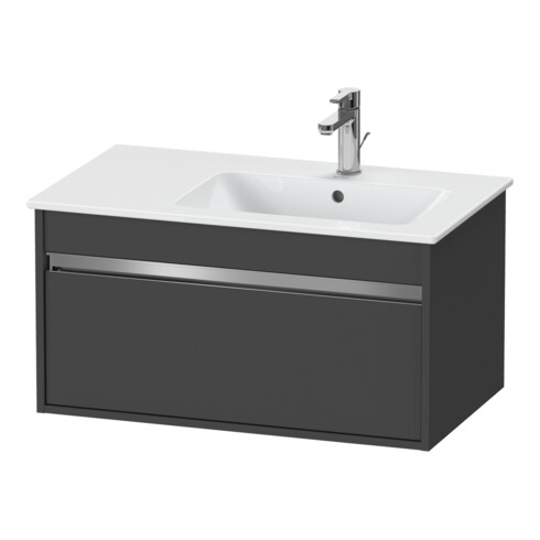 Duravit Meuble sous-lavabo Ketho 80x47,5 cm, graph ma, 1 tiroir, suspendu