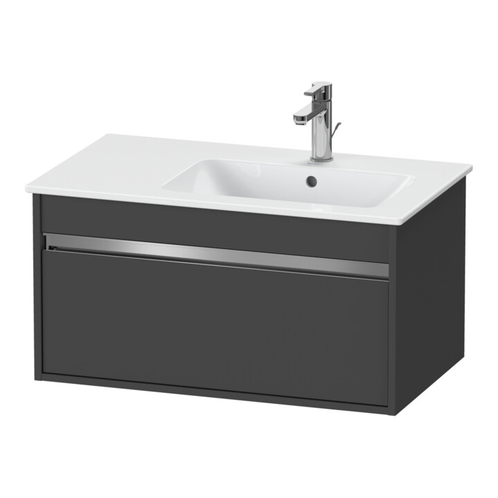 Duravit Meuble sous-lavabo Ketho 80x47,5 cm, graph ma, 1 tiroir, suspendu