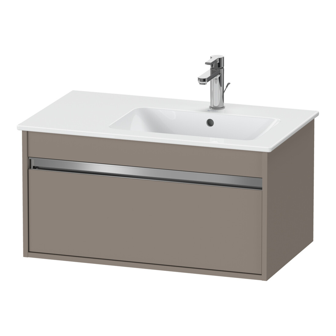 Duravit Meuble sous-lavabo Ketho 80x47,5 cm, mat, 1 tiroir, suspendu mural