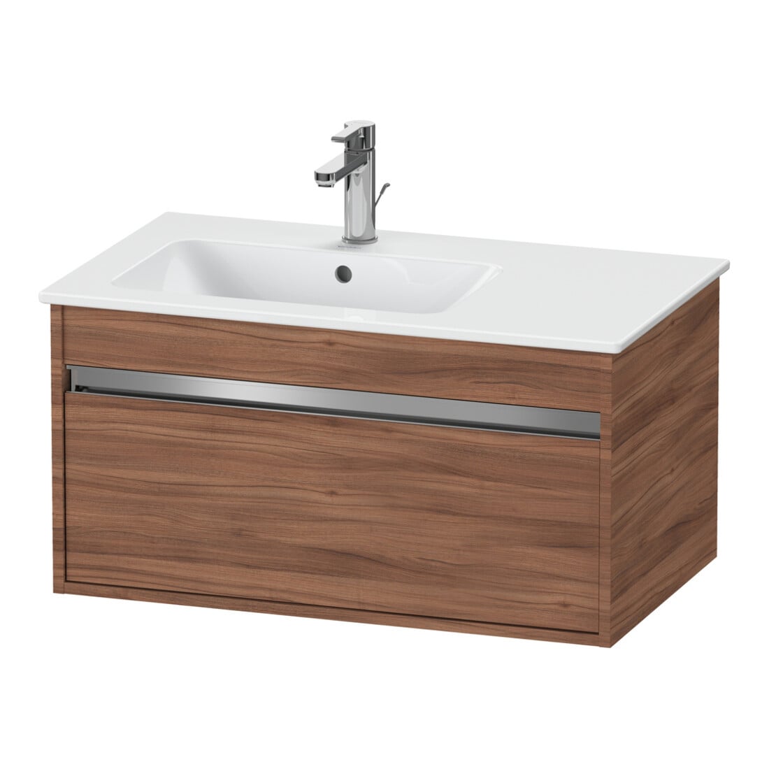 Duravit Meuble sous-lavabo Ketho 80x47,5 cm, noyer naturel, 1 tiroir, suspendu